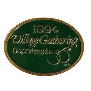 Vintage Department 56 1994 Village Gathering Lapel Pin Pinhead Trading Oval